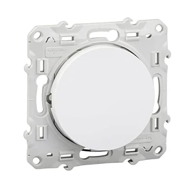Afbeelding van Schneider Electric Odace, schakelaar of wisselschakelaar, helder, 230 V, wit S520263