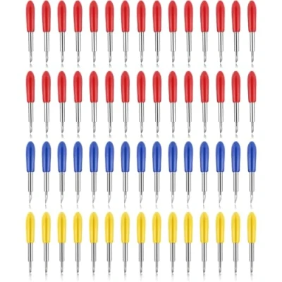 Afbeelding van YOYEAH 60 stuks reservemessen voor Cricut Explore Air 2/Air 3/Maker Expression 30/45/60 inclusief fijn snijmes en diep