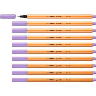 Afbeelding van STABILO point 88 Premium Fineliner Fine 0,4 mm Licht Lila Doos 10 Stuks