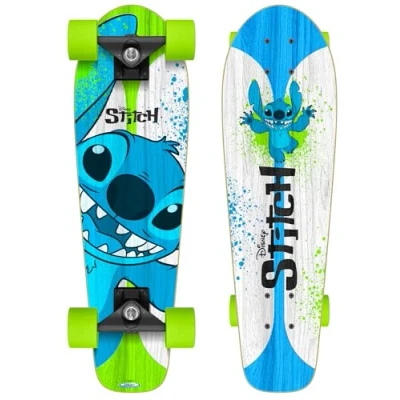 Afbeelding van Disney Stitch Skateboard 70 X 20 Cm Junior Wit/blauw/groen