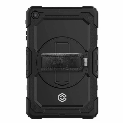 Afbeelding van Casecentive Handstrap Pro Hardcase met handvat Galaxy Tab A 10.1 2019 zwart