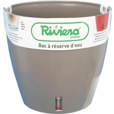 Afbeelding van Bloempot Riviera Eva Taupe Rond Ø 46 cm