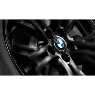 Afbeelding van BMW Wieldop, vast midden, 65 mm, wit/blauw/zwart, kunststof, om op te klikken, voor 120 mm lichtmetalen velgen