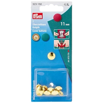 Afbeelding van Prym 11 mm zonder gereedschap 7 stuks messing zilver