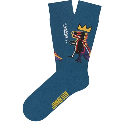 Afbeelding van Jimmy Lion Basquiat sokken pez dispenser blauw 41 46