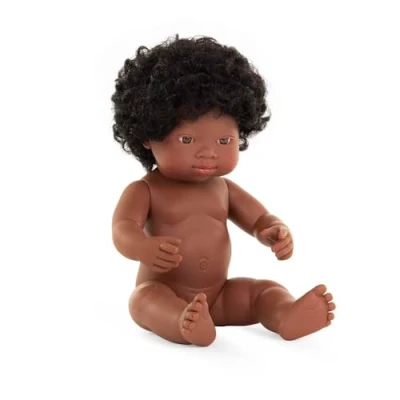Afbeelding van MINILAND Pop Afrikaans Meisje 38cm.