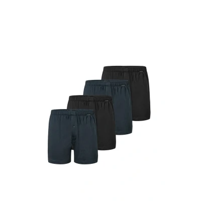 Afbeelding van Schiesser 4 PACK Boxershorts Schwarz blau, Heren, Maat: Small, blau