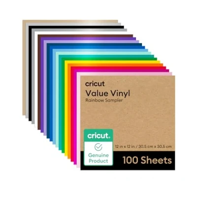 Afbeelding van Cricut Value 100 vellen permanent regenboog vinyl 30,5 m x cm