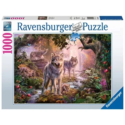 Afbeelding van Ravensburger Wolvenfamilie puzzel in de zomer 1000 stukjes