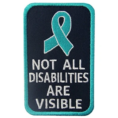 Afbeelding van Not All Disabilities are Visible geborduurde patch met haak en gesp voor honden