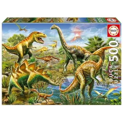 Afbeelding van Educa Puzzel 500 stuks Jurassic Hof
