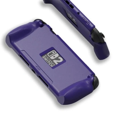 Afbeelding van Savage Raven by Skull &amp; Co. Houder voor Nintendo Switch 2: een zachte beschermhoes met gestructureerde handgrepen, volledige bescherming, schokdemping antislip en krasbestendig design paars