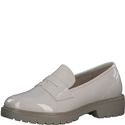 Afbeelding van s.Oliver Instappers, Dames, Maat: 40, Beige patent Kunststof