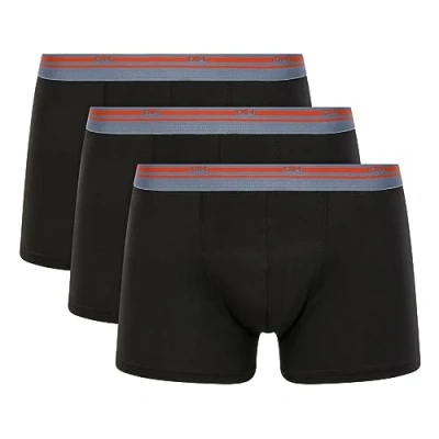 Afbeelding van DIM Heren Classic Colors katoen stretch comfort en grip x3 boxershorts, zwart, XL, zwart.