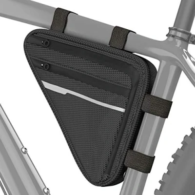 Afbeelding van Velmia, Fietstas, frametas, waterdicht, gereedschapstas, MTB fietstas voor fietsslot, mountainbike, driehoekige tas, m