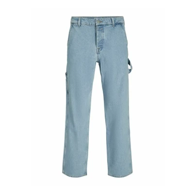 Afbeelding van Jack &amp; Jones Jjieddie Jjutility Relaxed fit jeans Blue denim, Heren, Maat: 27x34, denim