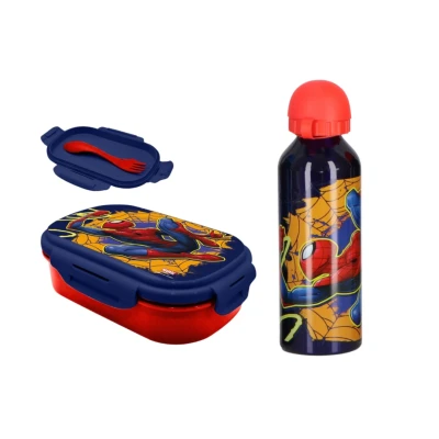 Afbeelding van Spiderman Lunchset; Lunchbox en Drinkfles 8721122782897