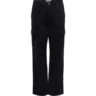 Afbeelding van Vero Moda Cargobroek, Dames, Maat: 34, Schwarz