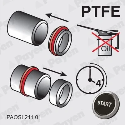 Afbeelding van PAYEN LK5016 Krukaskeerring PTFE (Polytetrafluorethylen) Geïntegreerde behuizing VOLKSWAGEN: Golf 5, 6, 7, AUDI: A3 Hatchback, Saloon