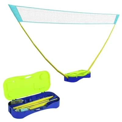 Afbeelding van SPORTNOW 2 in 1 badmintonnet, 4 m, met houder, verstelbaar tennisnet draagtas, voor binnen en buiten