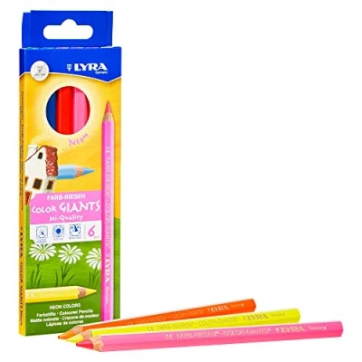 Afbeelding van LYRA Color Giants Etui met 6 kleurpotloden neon