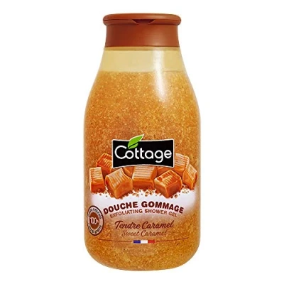 Afbeelding van Cottage Douche Peeling Zachte Caramel Korrels, Scrub, 100% natuurlijk, 1 stuk x 270 ml