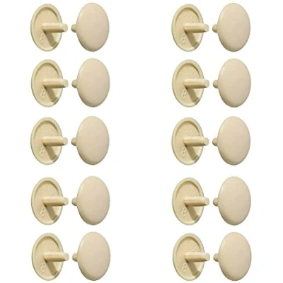 Afbeelding van cyclingcolors 20 x schroefafdekkingen van kunststof, universeel, 12 mm 2,5 mm, kruiskop, gat, bescherming, meubels, tafel, kast, plank (beige)