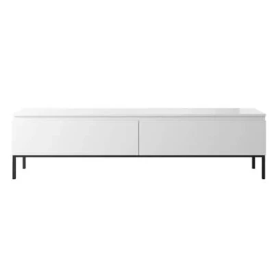 Afbeelding van Selsey Bemmi RTV 175 cm Wit met zwarte poten