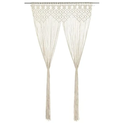 Image de vidaXL Rideau en macramé 140x240 cm Coton323975