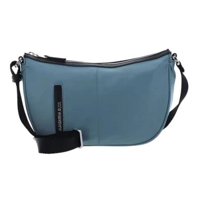 Afbeelding van MANDARINA DUCK Schoudertas Hunter Hobo Bag Smoke Blue Lichtblauw