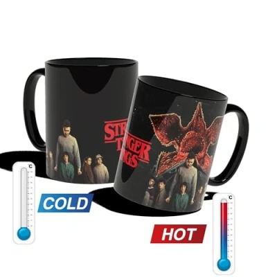 Afbeelding van Konix Stranger Things Team vs Demogorgon thermobeker, 320 ml, zwart