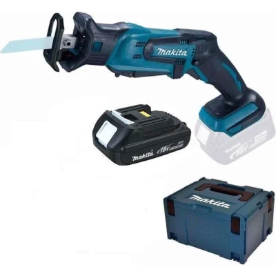 Afbeelding van Makita DJR183Y1J 18V Li Ion accu reciprozaag body + (1x 1.5Ah accu) in Mbox snelwissel