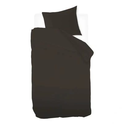 Afbeelding van Snoozing Sade Dekbedovertrek Eenpersoons 140x200/220 cm Zwart