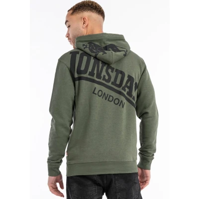 Afbeelding van Lonsdale Normale Passform Maywick Hoodie, Heren, Maat: Large, Olive black