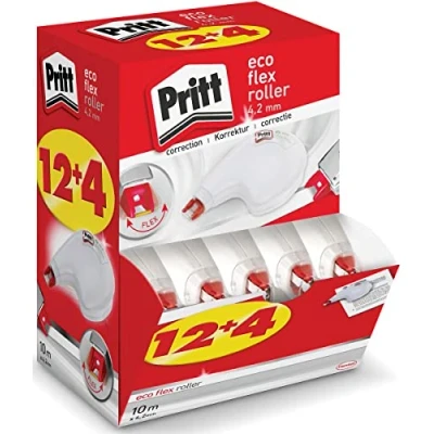 Afbeelding van Pritt correctieroller Eco Flex, value pack met 12+4 stuks