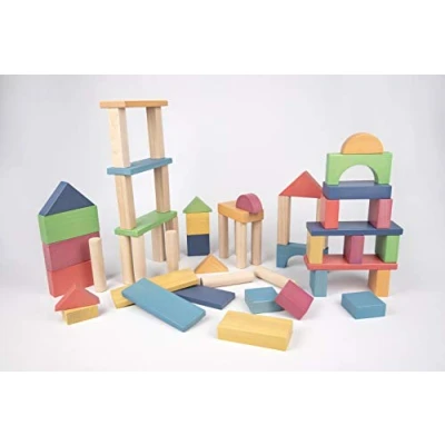 Afbeelding van Regenboog Houten Jumbo Blokken Set Pk54 Bouwblokken