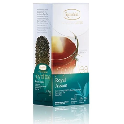 Afbeelding van Ronnefeldt Royal Assam Joy of Tea zwarte theezakjes, versterkte/kruidige thee, 39 g, 15 stuks