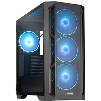 Afbeelding van Chieftec Apex Lumo GA 01B L OP (zwart, gehard glas) (ATX, mATX, Mini ITX, E ATX), PC behuizing, Zwart
