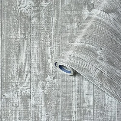 Afbeelding van Venilia Perfect Fix® kleeffolie, grijze houtvloer, houtlookfolie, meubelfolie, zelfklevend, 90 cm x 2,1 m, 170 µm (dikte: 0,17 mm), 54311