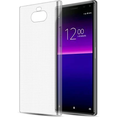 Afbeelding van Cadorabo Hoesje geschikt voor Sony Xperia 8 in VOLLEDIG TRANSPARANT Beschermhoes gemaakt van flexibel TPU Silicone Case Cover