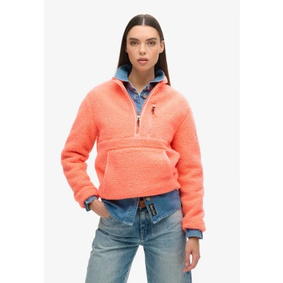 Afbeelding van Superdry Outdoor HALF ZIP Fleece trui, Dames, Maat: 36, Pastelline coral