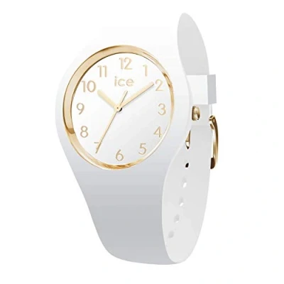 Afbeelding van ICE Watch glam White Gold Numbers Wit dameshorloge met siliconen band 014759, Wit., Klein (34 mm)