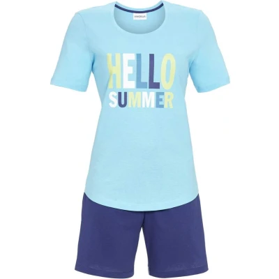Afbeelding van Turquoise shortama zomer katoen Blauw Maat 40