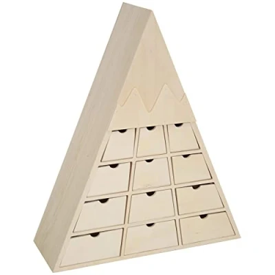 Afbeelding van Houten Adventskalender 34x12,5x40,5 cm Artemio
