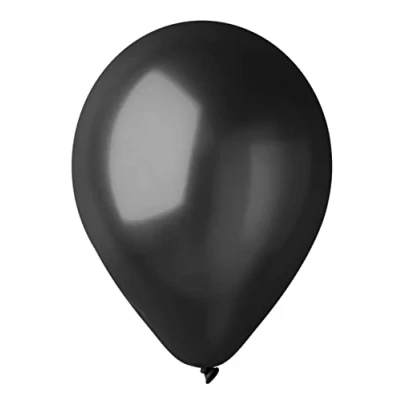 Afbeelding van 100 stuks parelmoer ballonnen van hoogwaardig natuurlijk latex G120 (Ø 33 cm / 13 inch), zwart