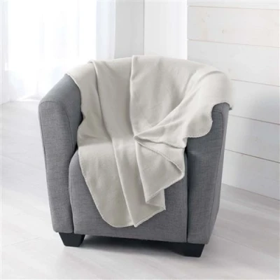 Image de Plaid 125 x 150 cm polaire unie milou Naturel