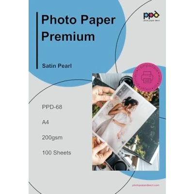 Afbeelding van PPD A4 x 50 vellen fotopapier Super Premium Satijn, Medium Gewicht 200 g, Inkjet, Sneldrogend, Microporeus, Waterdicht 68