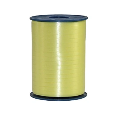 Image de Folat ruban de fête 5 mm polyester jaune 500 mètres