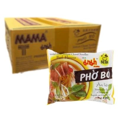 Afbeelding van Mama Instant Rijstnoedels Pho Bo Rundvlees, 30 x 55 g, 1 Units