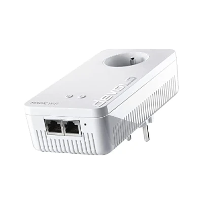 Afbeelding van devolo Magic 1 WiFi 5 (ac) Uitbreidingsadapter: x Powerline adapter, Gigogne Plug (1200 Mbit/s, 2x Fast Ethernet, Mesh), Ideaal voor thuiswerken, gaming, streaming, Franse stekker